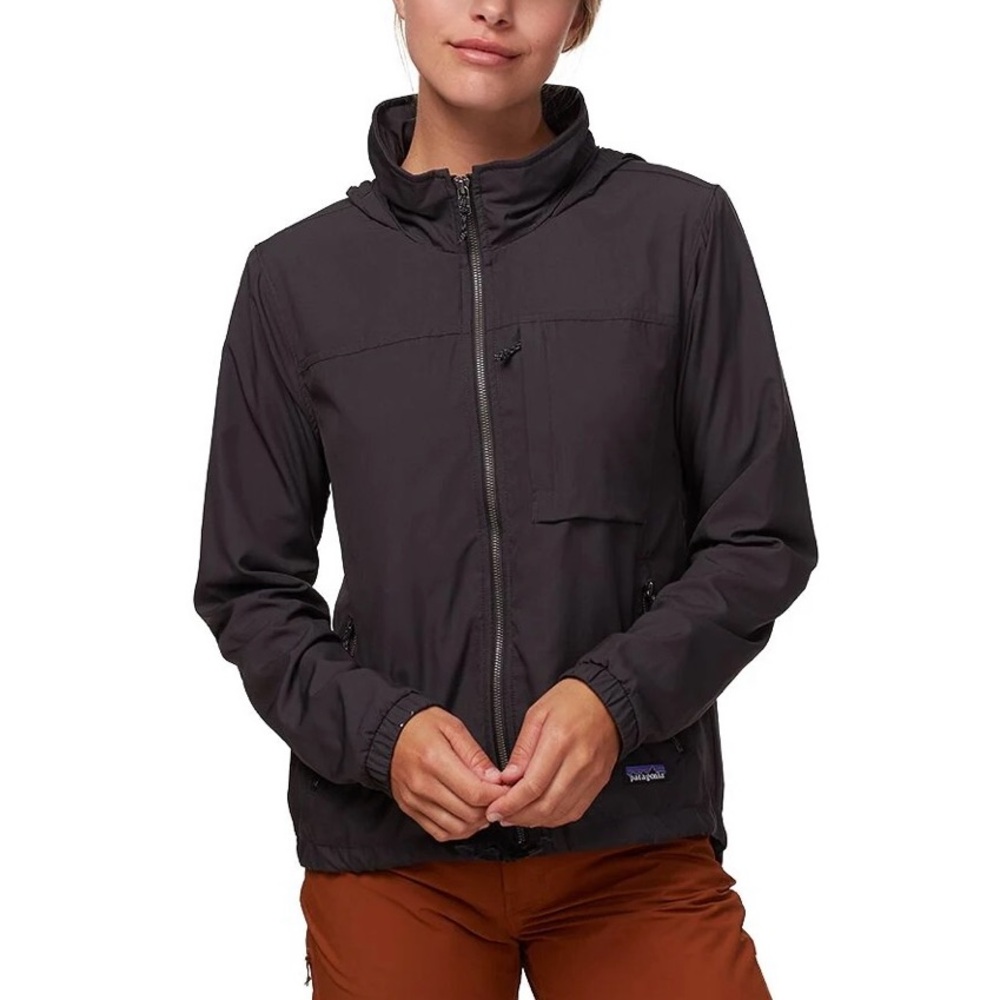 Patagonia Women's Jacket Size XS Mountain View Black Windbreaker